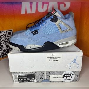 Jordan 4 Retro University Blue Size 10.5M Pre-loved